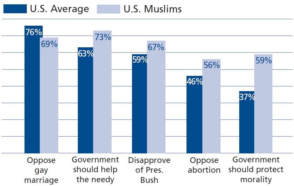 American Muslims favor big government, showing that immigration criteria favor big government